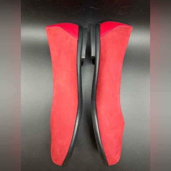 SAS Scenic Suede Comfort Ballet Flats Scarlett Red Leather Womens Size 7 M - Picture 5 of 11